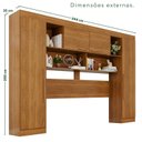 Ver imagem 5 de Guarda-Roupa de Canto com Espelho Modulado 11 Portas 2 Gavetas Brasil Marrom/Cinamomo