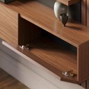 Ver imagem 6 de Painel Home Suspenso Tv 65 Polegadas Juriti Noce Milano Preto Clb