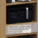 Ver imagem 6 de Paneleiro 70cm 4 Pts Nicho Micro-ondas Elegance Luciane Móve Freijó/cinammon