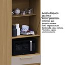 Ver imagem 7 de Paneleiro 70cm 4 Pts Nicho Micro-ondas Elegance Luciane Móve Freijó/cinammon