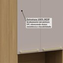 Ver imagem 5 de Paneleiro 70cm 4 Pts Nicho Micro-ondas Elegance Luciane Móve Freijó/cinammon