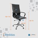 Ver imagem 4 de Cadeira Escritório Presidente Giratória Esteira Eames