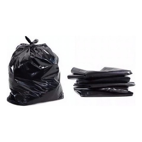 Saco de Lixo Reforçado Preto 50 Litros C/ 100 Unidades