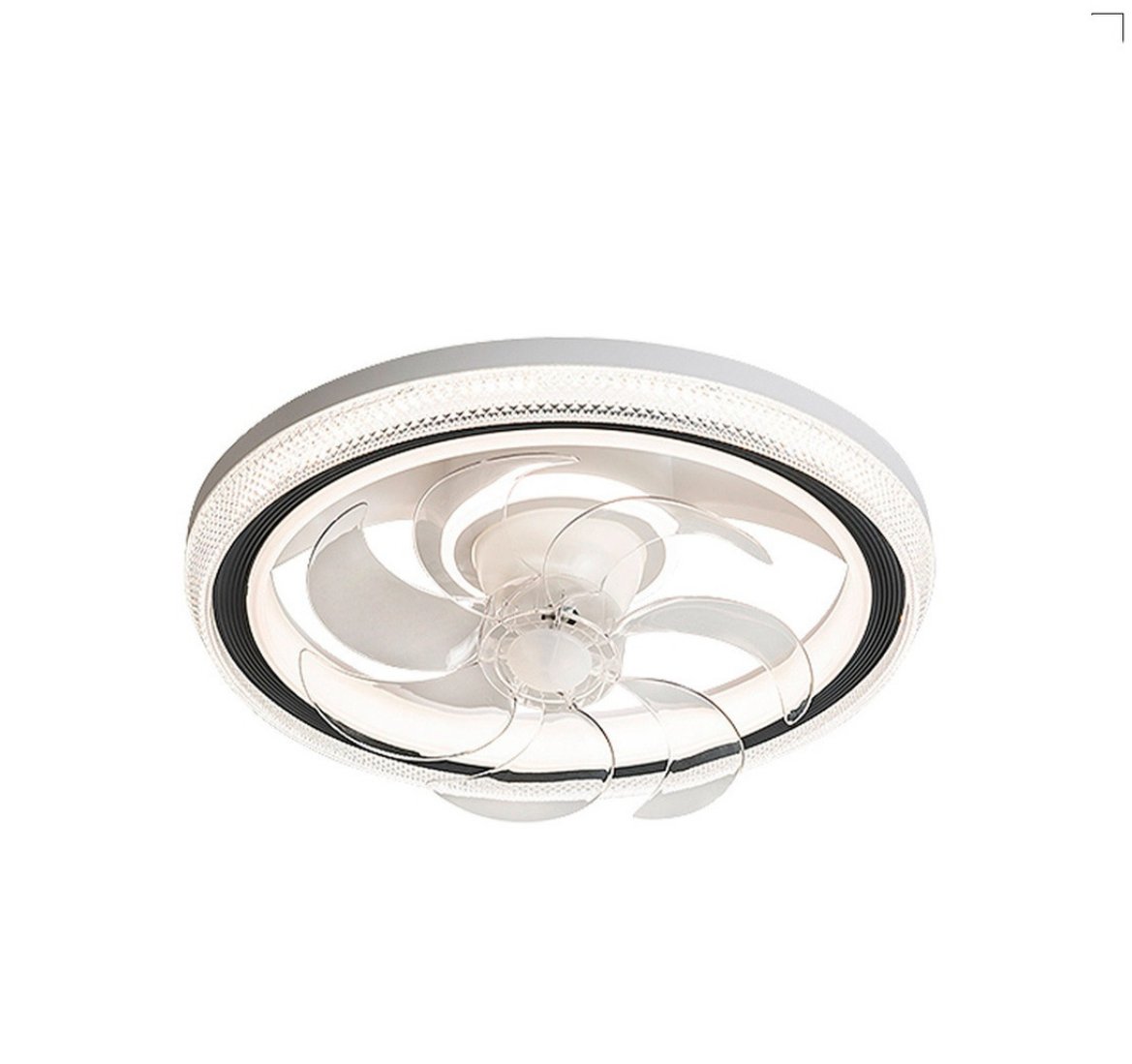 Lustre Ventilador Diamond Led Multicor Bluetooth Controle Remoto Bivolt