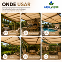 Ver imagem 3 de Sombrite 80% Lona Toldo Garagem Bege 3x1 Bainha e Ilhós