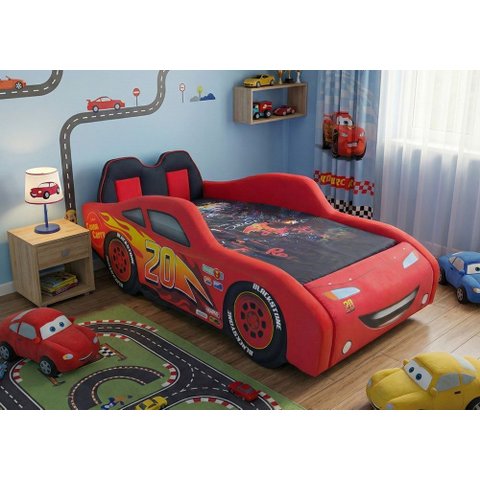 Cama Carro Z15 Solteiro Totalmente Estofada Cabeceira de Banco