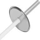 Ver imagem 3 de Escova Sanitária Branca Inox Higienização Limpeza Vaso Sanitário Privada com Suporte Luxo