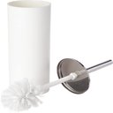 Ver imagem 2 de Escova Sanitária Branca Inox Higienização Limpeza Vaso Sanitário Privada com Suporte Luxo