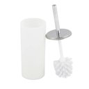 Ver imagem 4 de Escova Sanitária Branca Inox Higienização Limpeza Vaso Sanitário Privada com Suporte Luxo