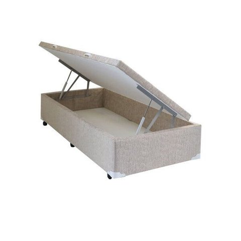 Cama Box Solteiro com Baú Mega Chenille Lyon com Pistão - 88x188