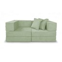 Ver imagem 4 de Sofá Cama Modular Mold 2 Lugares 190cm Verde Claro Boucle Loja Sheep
