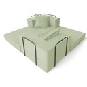 Ver imagem 2 de Sofá Cama Modular Mold 2 Lugares 190cm Verde Claro Boucle Loja Sheep
