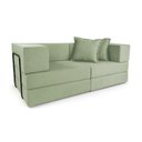 Ver imagem 1 de Sofá Cama Modular Mold 2 Lugares 190cm Verde Claro Boucle Loja Sheep