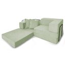 Ver imagem 6 de Sofá Cama Modular Mold 2 Lugares 190cm Verde Claro Boucle Loja Sheep