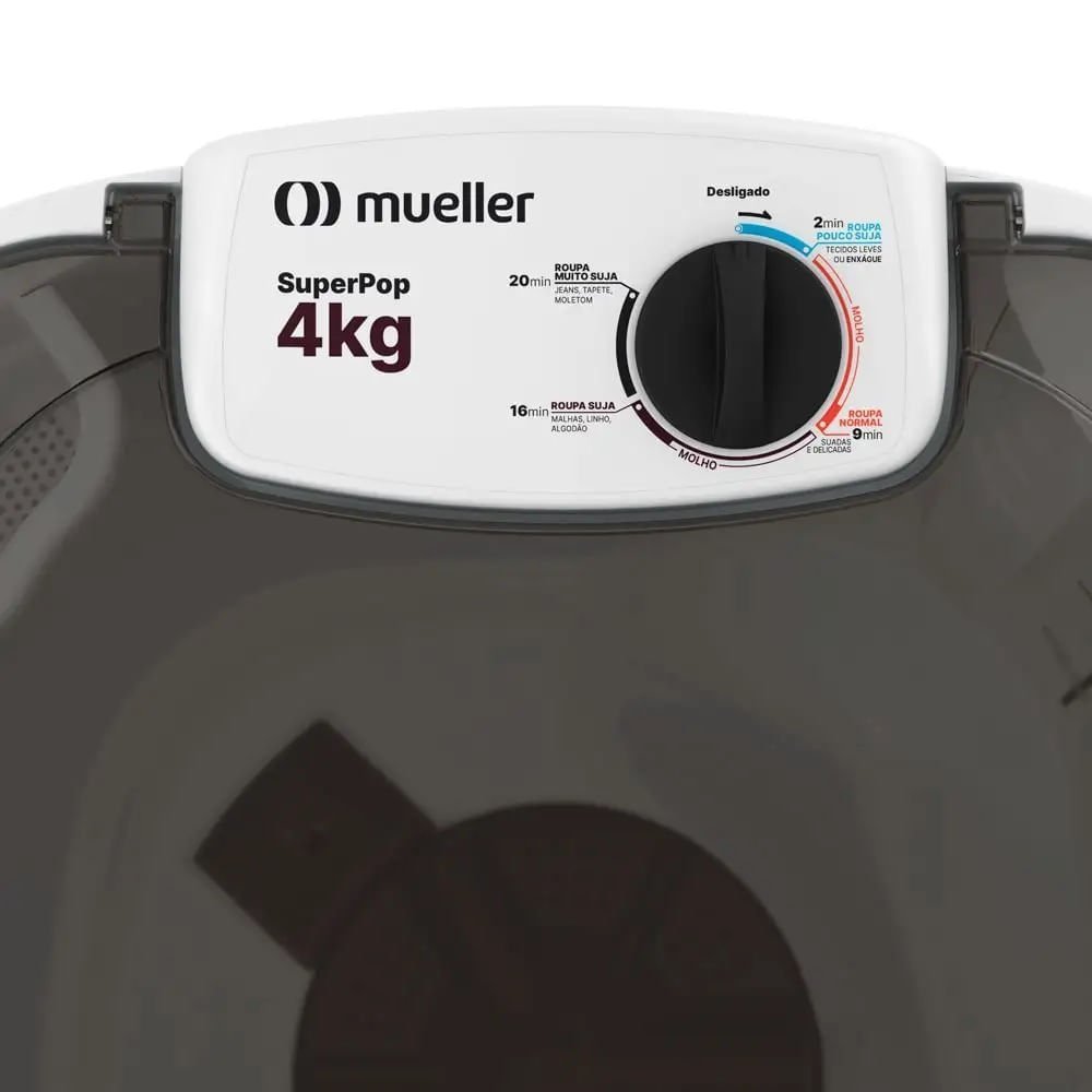 Lavadora de Roupas Semiautomática Mueller Superpop 4kg Branco – 127 Volts - 2