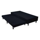 Ver imagem 1 de Bicama Box Viúva Mega Suede Preto com Auxiliar em Espuma - 120x203