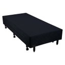 Ver imagem 2 de Bicama Box Viúva Mega Suede Preto com Auxiliar em Espuma - 120x203