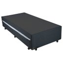 Ver imagem 2 de Bicama Box Viúva Mega Suede Preto com Auxiliar em Molas Superlastic - 120x203