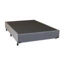 Ver imagem 1 de Cama Box Casal Simples Mega Colchões Chenille Chumbo - 138x188