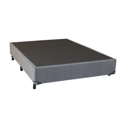 Cama Box Casal Simples Mega Colchões Chenille Chumbo - 138x188