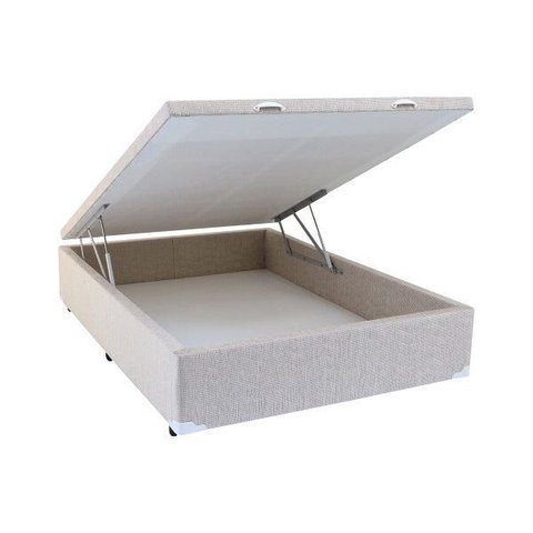 Cama Box Casal com Baú Mega Chenille Lyon com Pistão - 138x188