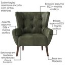 Ver imagem 5 de Poltrona Decorativa Malta Base Madeira Corano Tca 217 Moll