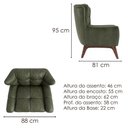 Ver imagem 3 de Poltrona Decorativa Malta Base Madeira Corano Tca 217 Moll