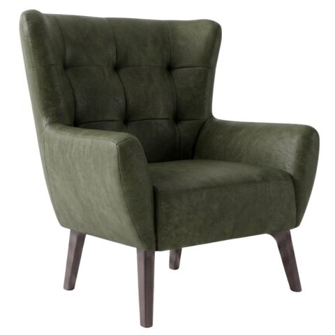 Poltrona Decorativa Malta Base Madeira Corano Tca 217 Moll