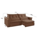 Ver imagem 2 de Sofá Exclusive Retrátil e Reclinável 250cm Braço 25cm Meu Sofá Online