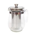 Ver imagem 1 de Chaleira Vidro e Inox com Infusor Tampa 600 ml Moderno