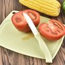 Kit Faca De Ceramica Tabua De Corte Descascador Legumes E Frutas - 4