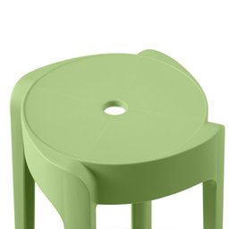 Kit 4 Banquetas Baixa Empilhável Nordica - Verde - 4
