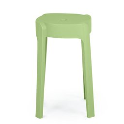 Kit 4 Banquetas Baixa Empilhável Nordica - Verde - 3