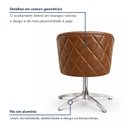 Ver imagem 4 de Kit 2 Poltronas Giratória Corino Premium Base Alumínio Maya