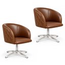 Ver imagem 2 de Kit 2 Poltronas Giratória Corino Premium Base Alumínio Maya