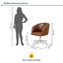 Ver imagem 3 de Kit 2 Poltronas Giratória Corino Premium Base Alumínio Maya