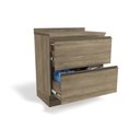 Ver imagem 3 de Armário de Cozinha Balcão 80cm com 2 Gavetões G755 Maxxi Kappesberg - Nogal