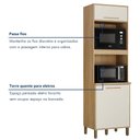 Ver imagem 3 de Paneleiro com 2 Nichos 2 Portas Salvador - Cinamomo/Off White
