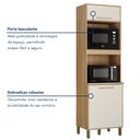 Ver imagem 4 de Paneleiro com 2 Nichos 2 Portas Salvador - Cinamomo/Off White
