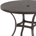 Ver imagem 2 de Mesa com Tampo Ripado 120 Cm em Alumínio - Trama Original Marrom