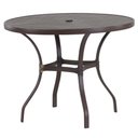 Ver imagem 1 de Mesa com Tampo Ripado 120 Cm em Alumínio - Trama Original Marrom