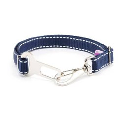 Cinto de Segurança cachorro Smooty Pet M Listrado:Azul Marinho/Branco - 1
