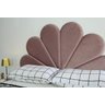 Cabeceira Casal Petalas Luxo Estofada - Veludo Rose - 1,40x60cm - 2