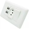 Tomada Parede + Interruptor 2 Entradas Usb Led Duo Universal - 4