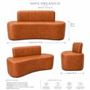 Ver imagem 5 de Sofá Decorativo Orgânigo Curvo Sala de Estar Recepção Estudio Estilo Feijao - Paraná Metal:Caramelo