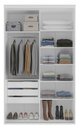 Ver imagem 3 de Guarda Roupa Solteiro 2 Portas de Correr MDF 138 cm Lotus Belmax:Branco