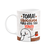 Caneca Divertida Flork - Chocolate para Stress - Branca - 1
