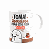 Caneca Divertida Flork - Chocolate para Stress - Branca - 2