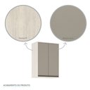 Ver imagem 7 de Armário Aéreo de Cozinha 60 Cm 2 Portas de Abrir 2 Prateleiras Linea Luciane Móveis