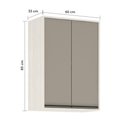 Ver imagem 5 de Armário Aéreo de Cozinha 60 Cm 2 Portas de Abrir 2 Prateleiras Linea Luciane Móveis